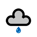 cloudy with light rain